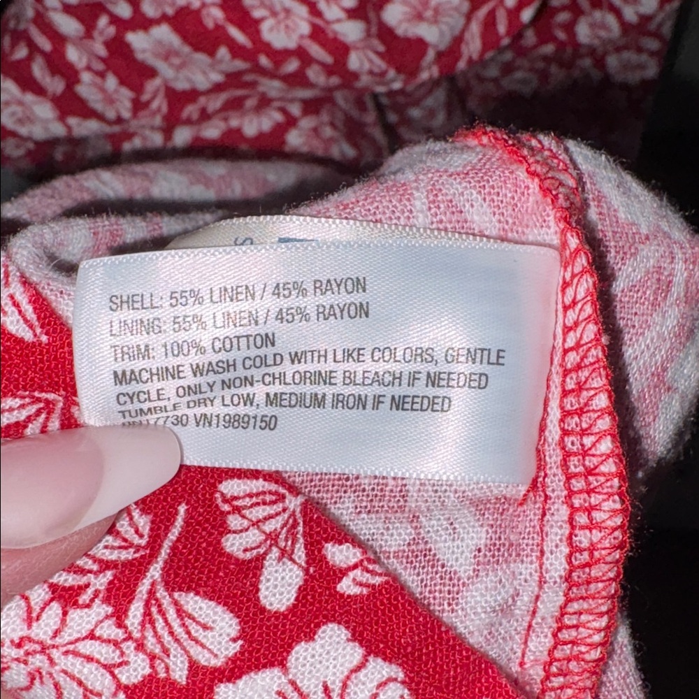 Universal Thread Dark Pink Floral Button-Front Su… - image 11